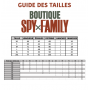 T-shirt Spy x Family Manga Scan guide des tailles